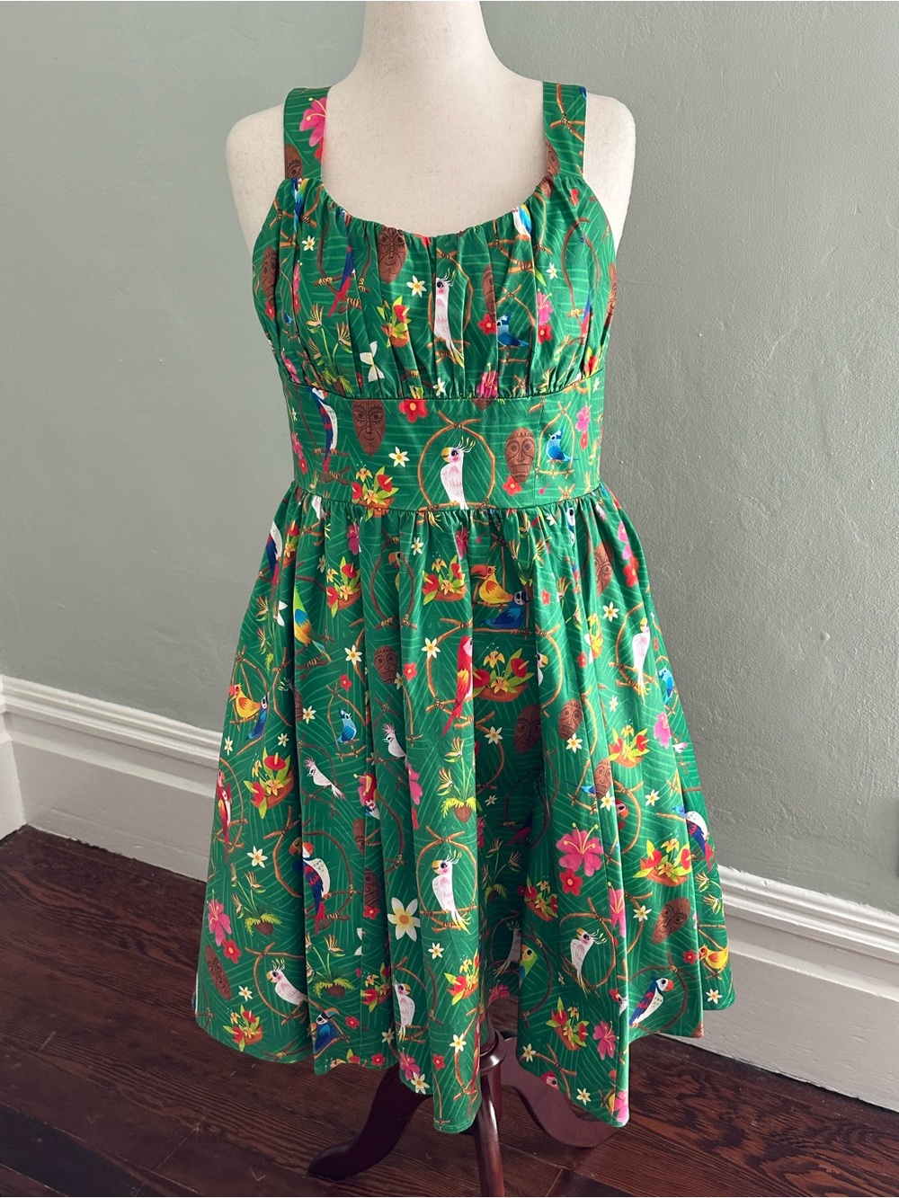 Disney Dress Shop Enchanted Tiki Room Dress with Original Garment Bag